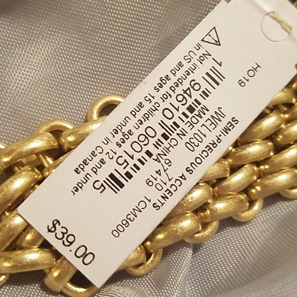 Lucky brand golden brassy toned mesh bracelet - Picture 2 of 3